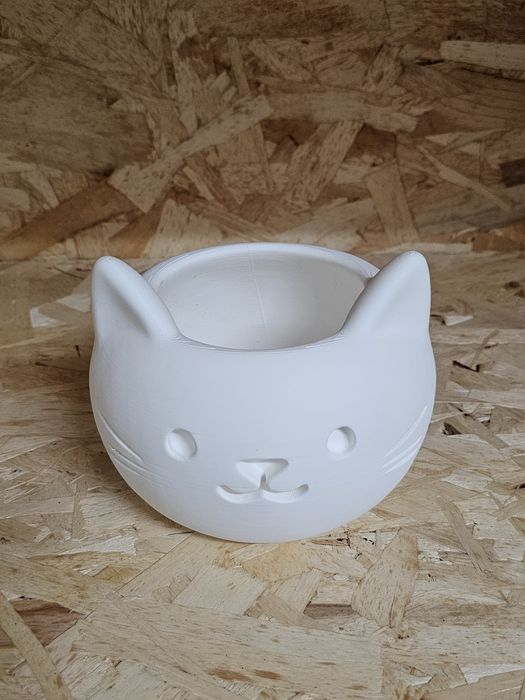 Vaso para Suculentas Catos "Cara de Gato" (Impressão 3D)