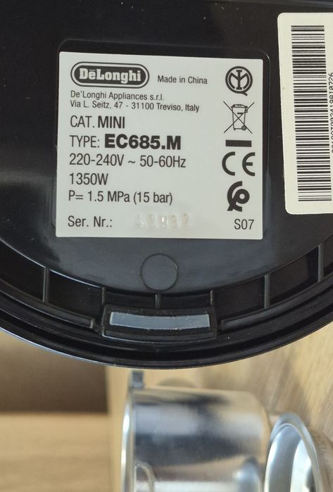 Кавоварка DeLonghi EC685.M