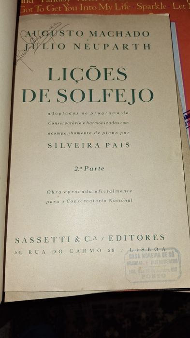 Lições solfejo silveira pais pautas Julio Neuparth Augusto Machado