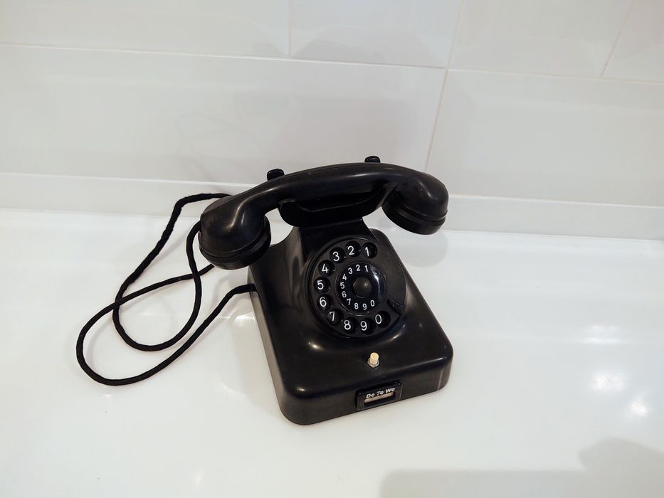 detewe r57 telefon kolekcjonerski antyk retro vintage ebonit