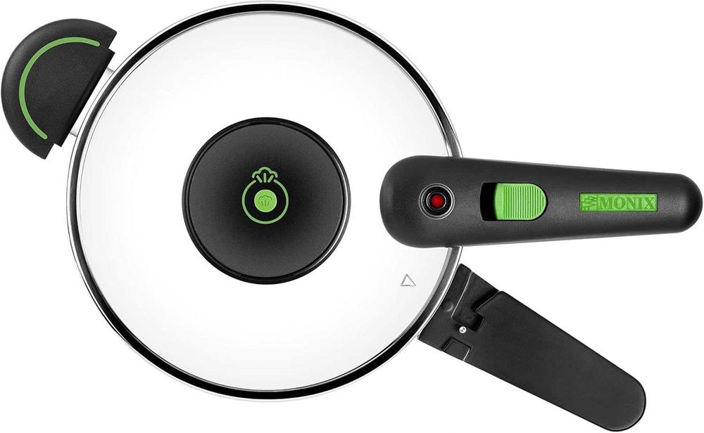 MONIX Presto panela de pressão 6 L, de aço inoxidável 18/10