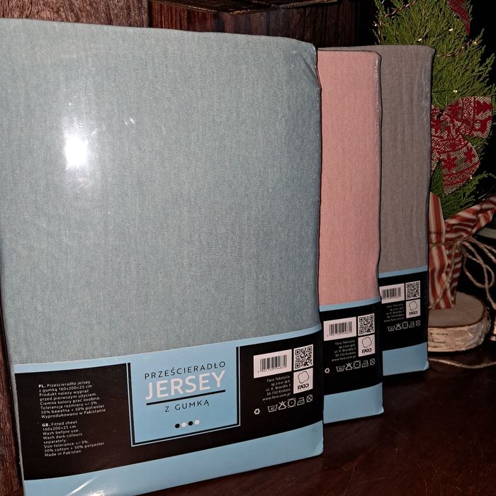 Prześcieradło Jersey z gumna 160x200 NOWE