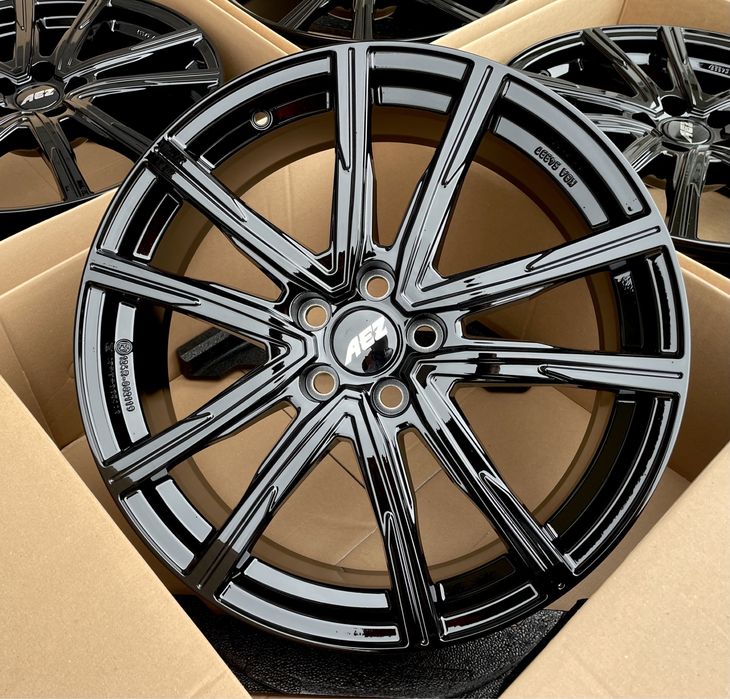 4x Felgi aluminiowe NOWE czarne 5x100 r18 et46 7,5J Alufelgi (Germany)