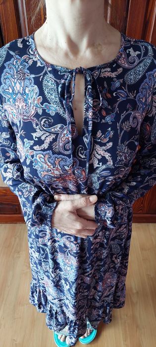 Sukienka boho granatowa r.36