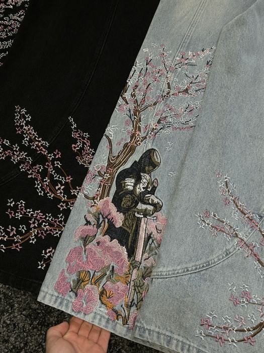 Джинси Vescartes / Сакура jeans Sacura baggy / Широкі джинси з лицарем