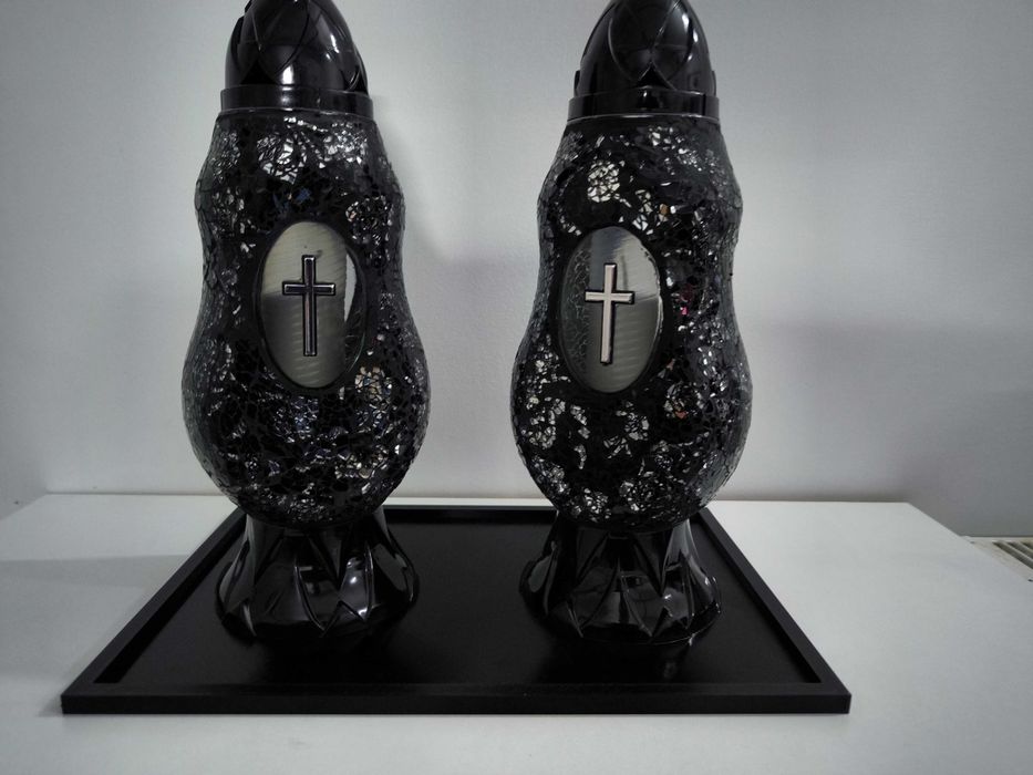 Taca pod Znicze 37,5cm x 25 Czarna