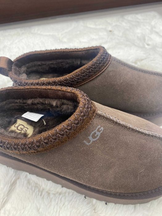 Ugg Tazz II Czekoladowe brązowe Klapki Papcie na platformie 39 nowe