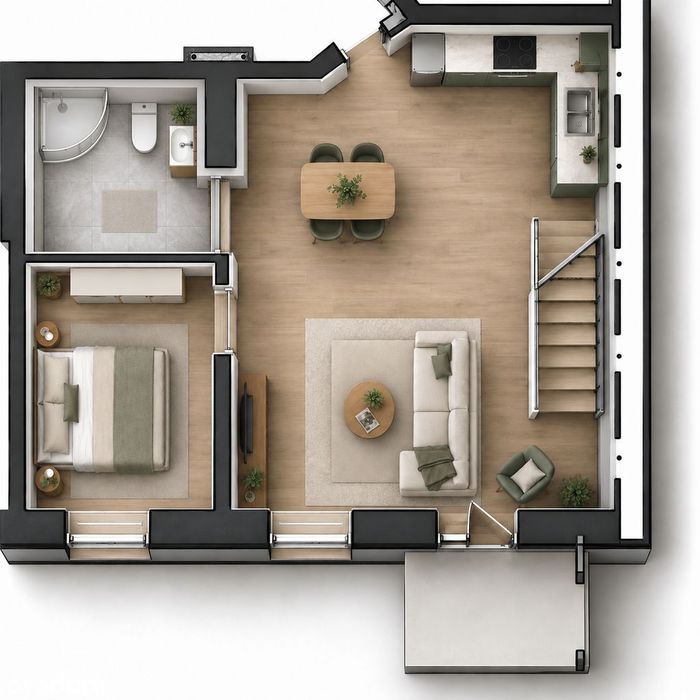 76 m² po podłodze | 2 poziomy | po rewitalizacji | stan deweloperski