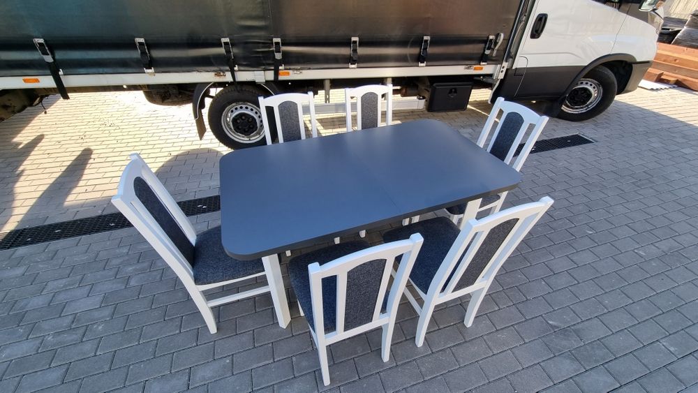 Od ręki: Stół rozkładany + 6 krzeseł, nowe-rożne kolory, dostawa PL