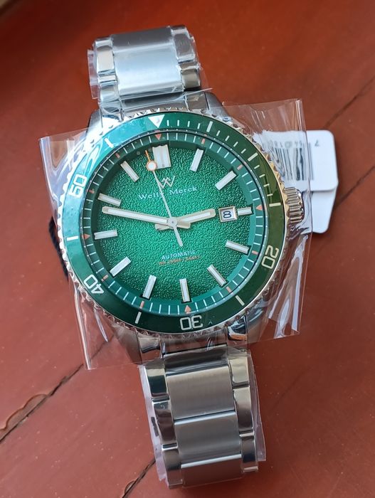 Механічний годинник Welly Merck 42mm MIYOTA 8215 дайвер WR200m