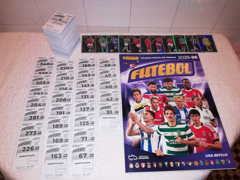 liga betclic 2025/26 (486 cromos + 29 bis + 11 premium) coleção completa