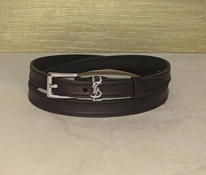 Ремень женский кожаный пояс узкий ремінь жіночий шкіряний пасок