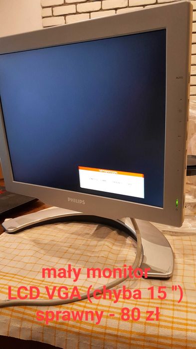 Philips - mały (chyba 14") sprawny monitorek , bez badpixeli