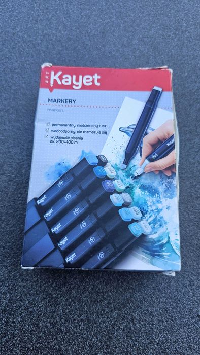 Zestaw markerów dwustronnych wodoodpornych Kayet 12 sztuk
