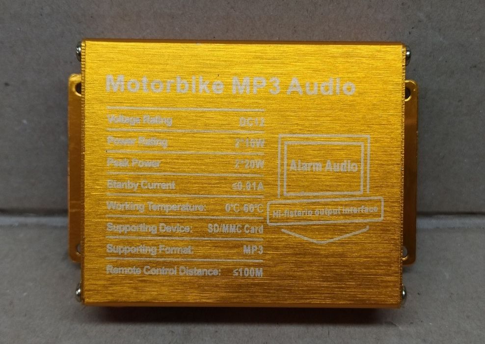 Колонки мото БЛЮТУЗ AUX/MP3/FM +сигналізація