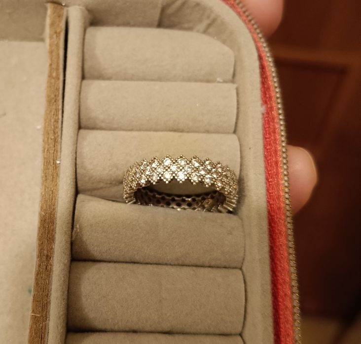 Srebrna obrączka pierścionek 925/3,4g/15