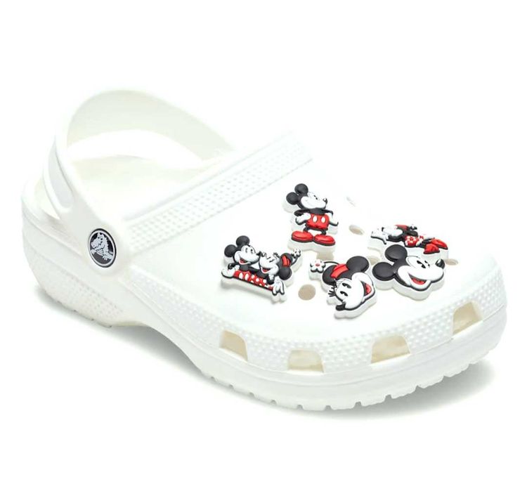 Набор Jibbitz Crocs 5шт Minnie MickeyMouse ,Джибитс Крокс, оригинал.