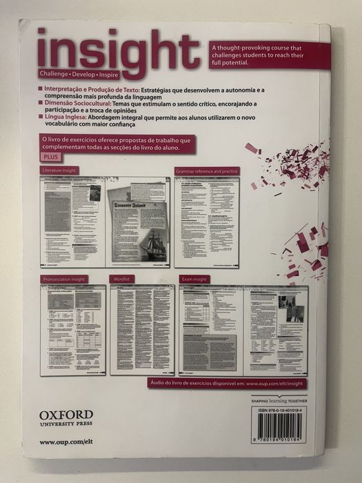 Insight - 11° ano - livro de Inglês + Livro de exercícios