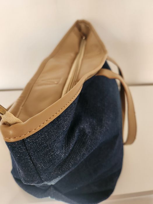 Torba jeansowa duża szoperka Made in Italy