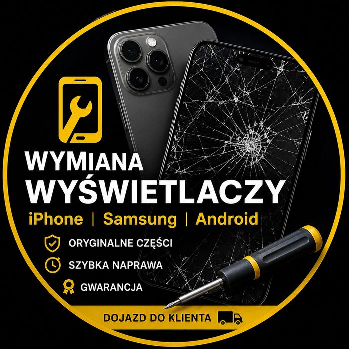 Wymiana wyświetlaczy i baterii | iPhone | Samsung | Xiaomi | Android | Dojazd do klienta
