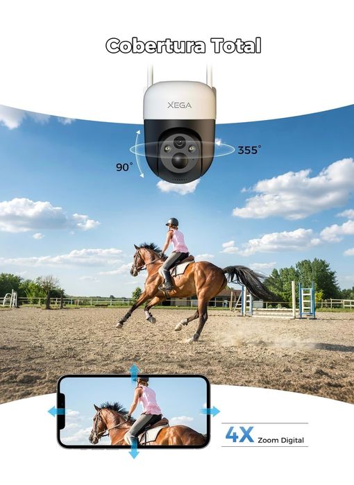 Câmara solar 4G 2K 3MP