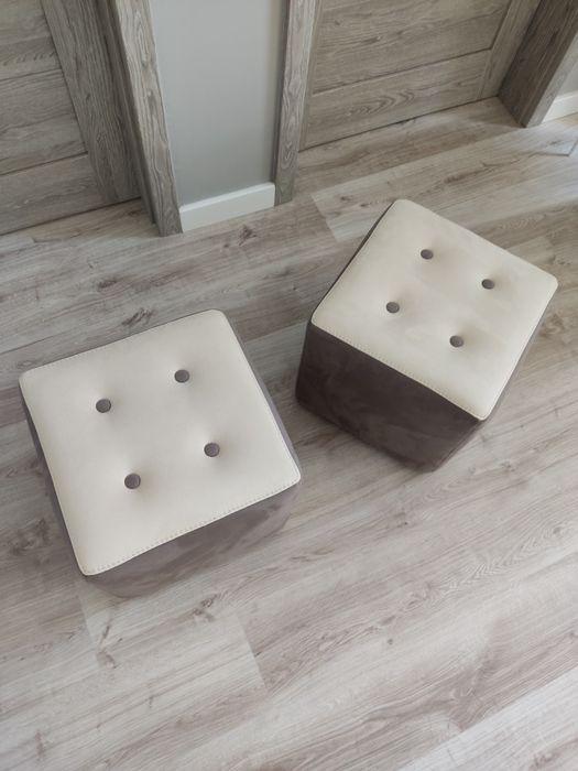 Pufa kostka, pikowana, 2 szt.