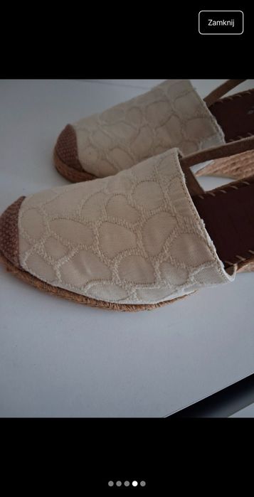 Buty letnie na koturnie jak nowe vez wad r 37