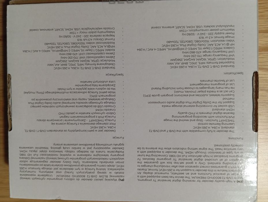 Dekoder DVB-T 2 sprzedam