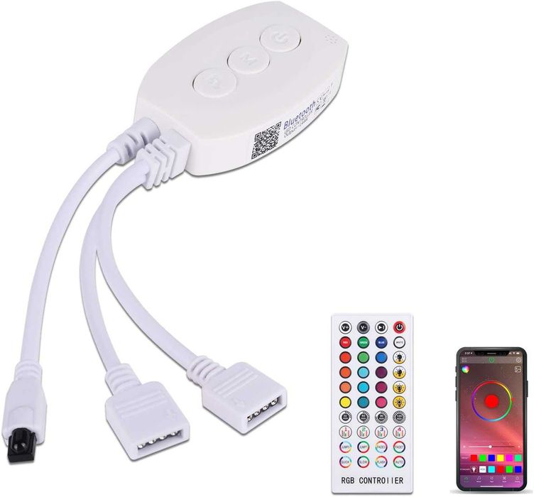 Kontroler Bluetooth, DC 12 V kontroler do taśmy LED RGB z pilotem IR