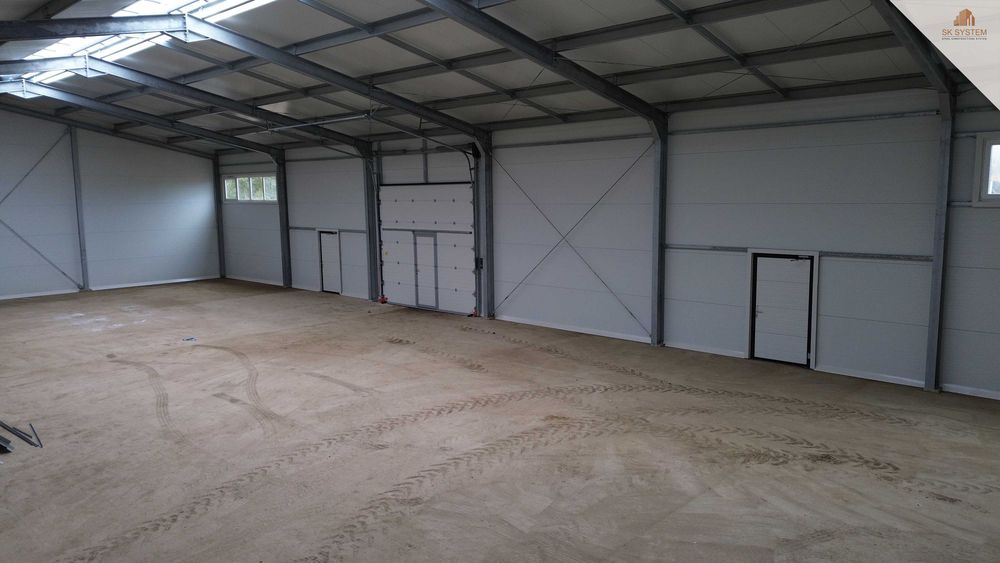 Hala 450 m2 stalowa magazyn warsztat płyta konstrukcja SK SYSTEM