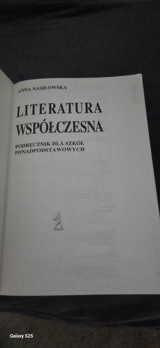 Literatura współczesna A. Nasiłowska dla szkół ponadpodstawowych  1998