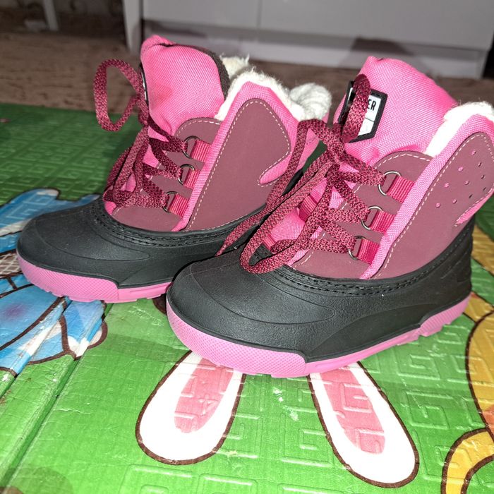 Зимние сапоги на девочку стелька 17см на овчине