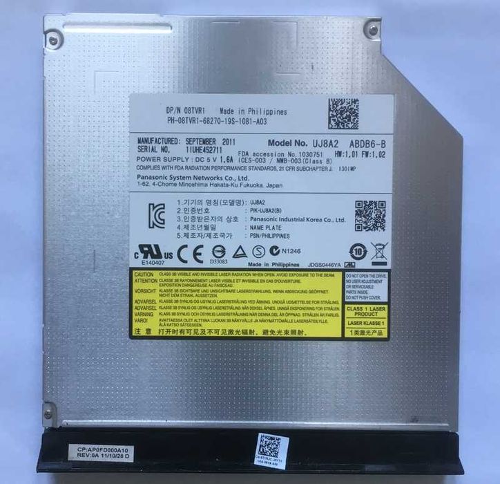 Napęd CD/DVD - Panasonic UJ8A2 z Dell Latitude 6320