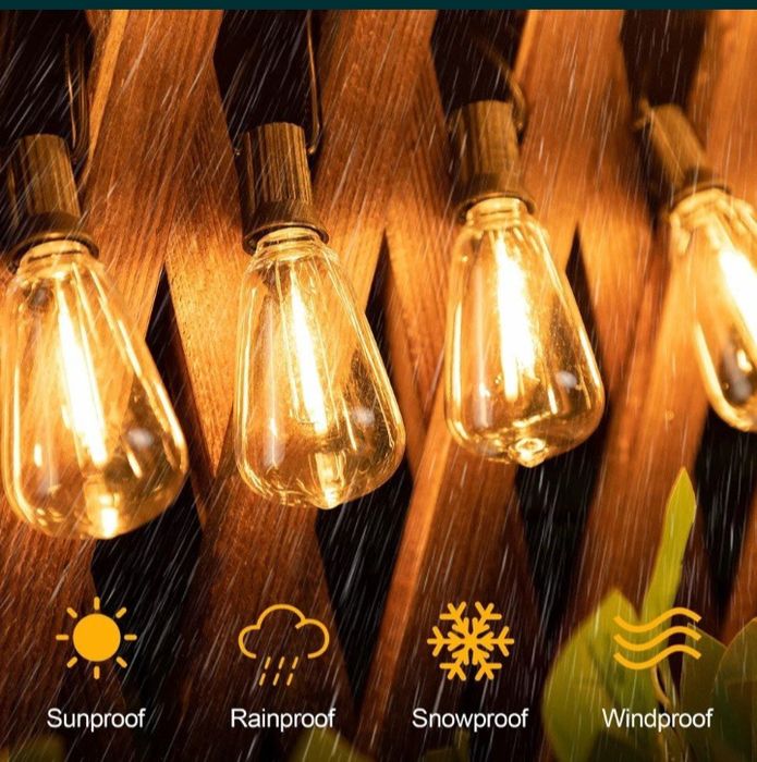 Вулична гірлянда з лампочками Едісона