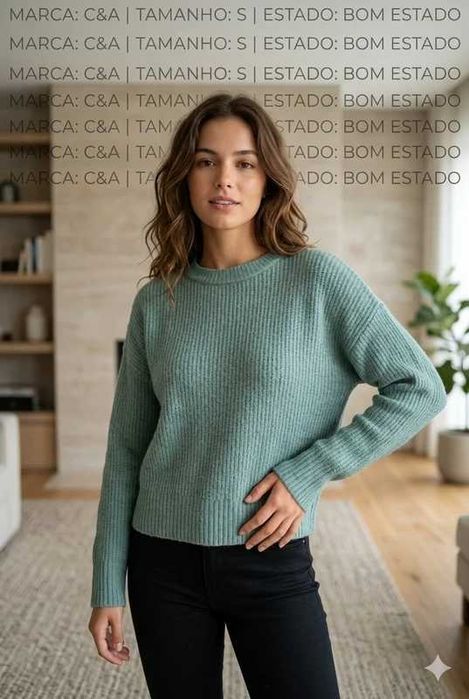 Camisola de Malha Verde C&A – Tamanho S