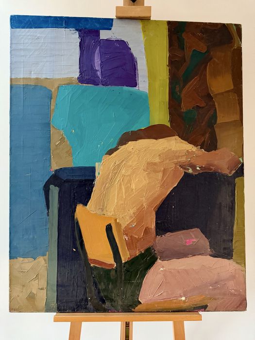 Unikatowy Obraz  AKT MĘSKI – Mateusz BidelKolekcja Festiwalowa 80x100 cm Polska Młoda sztuka  Inwestycja