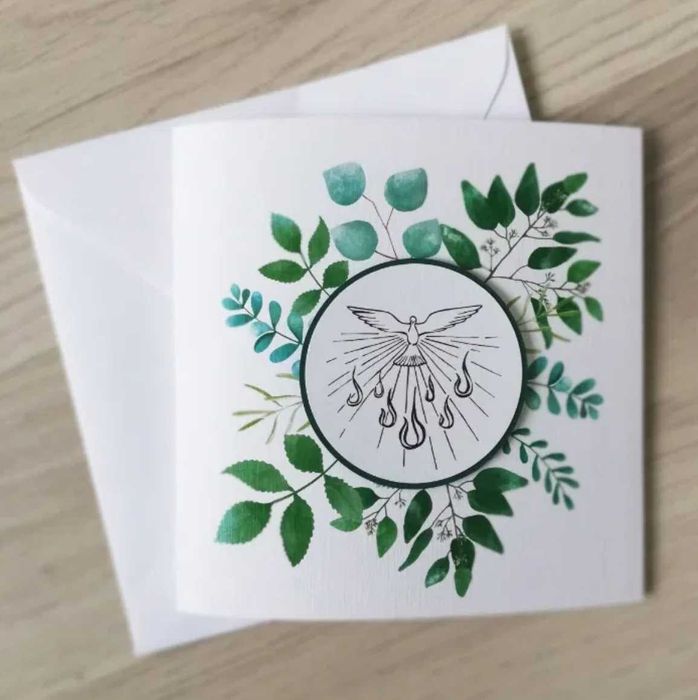 zaproszenia na bierzmowanie z gołębicą