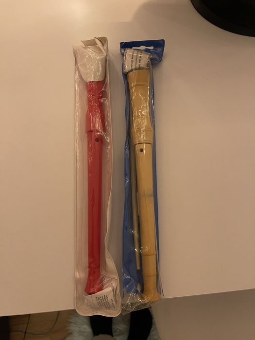 zestaw fletów plastikowy plus drewniany