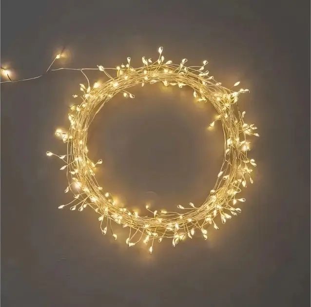 Гирлянда хвойна лапа 30,50,100м мишура ПОЛЬЩА роса на ялинку кінський