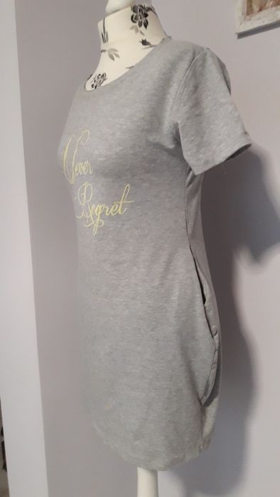 Szara tunika, sukienka