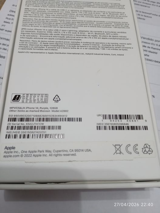 iPhone 14 128g  caixa