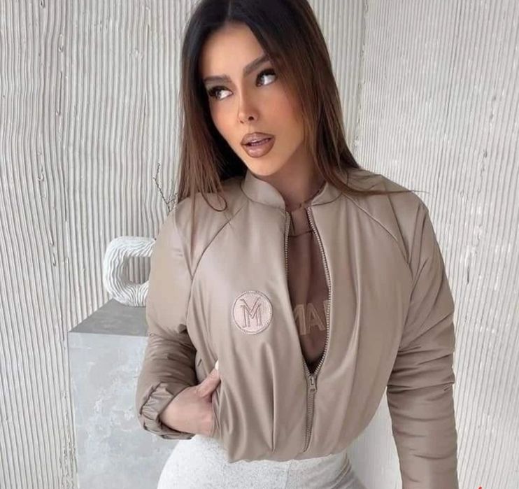 Kurtka LA MANUEL skills beżowa XS S M bomberka ocieplana