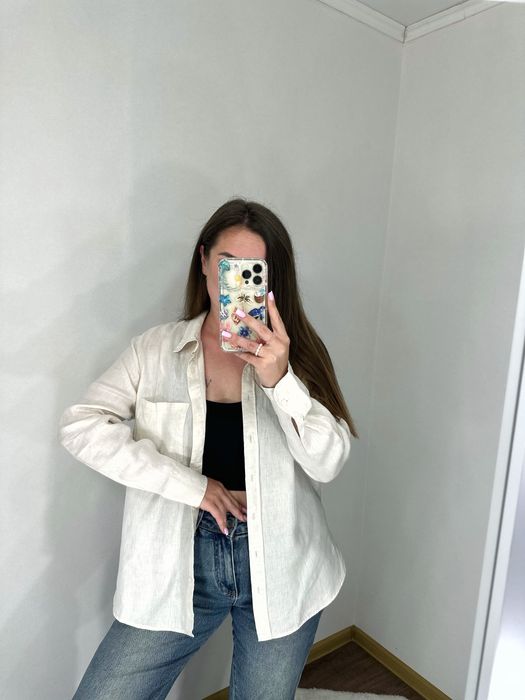 Лляна сорочка H&M, розмір M