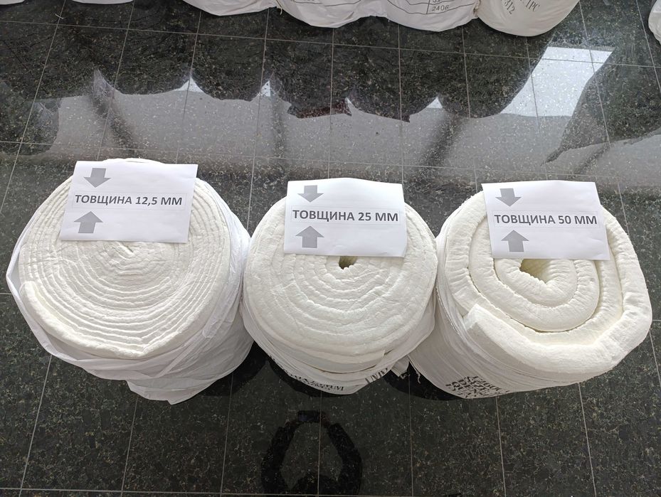 Каолиновая вата 12,5 мм 0,5 м.п. 61 см ширина, негорючее одеяло