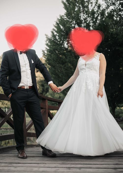 Suknia ślubna ciążowa 164 m/l 6 miesiąc ciąży