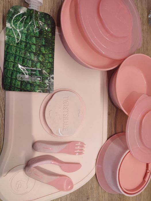 Zestaw twist shake do karmienia dzieci miski talerzyki
