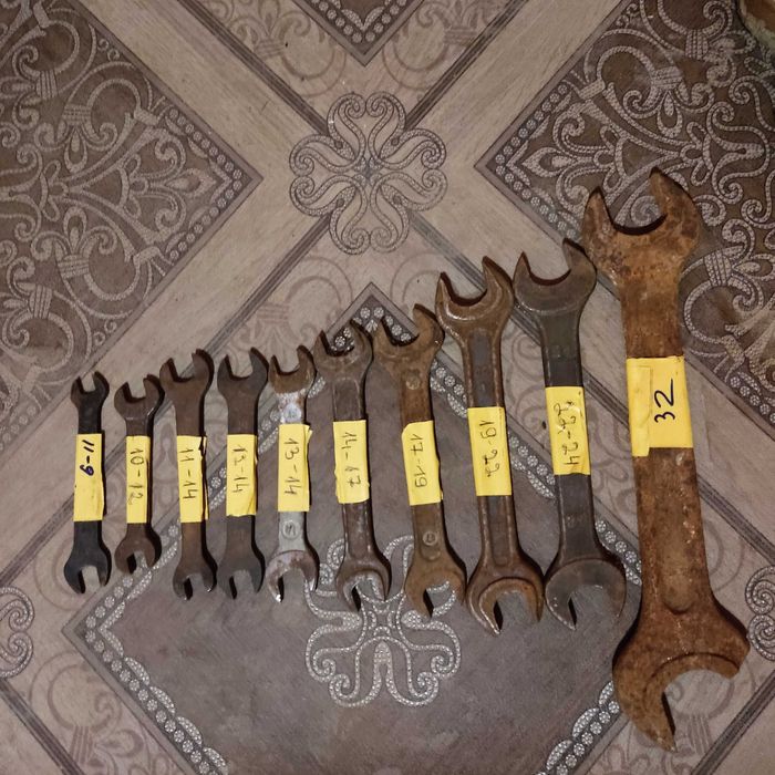 800грн. Набір рожкових ключів. СССР. Рожковые ключи. Ріжкові ключі.