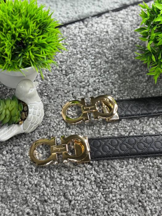 Ремень Salvatore Ferragamo черный мужской кожаный ремень Феррагамо 105 см серебряный золотой пояс | Ремінь пачок Сальвадор Ферагамо чоловічий чорний