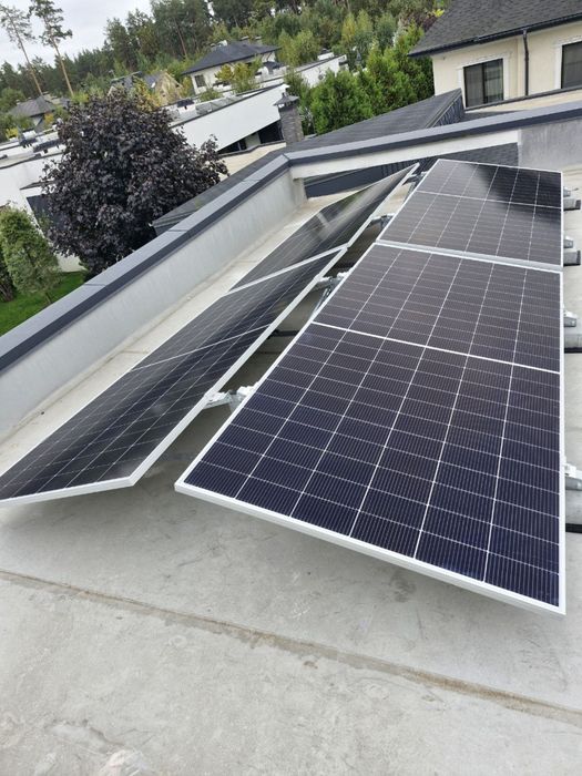 монтаж солнечных панелей СЕС инвертора аккумулятора Deye под ключ