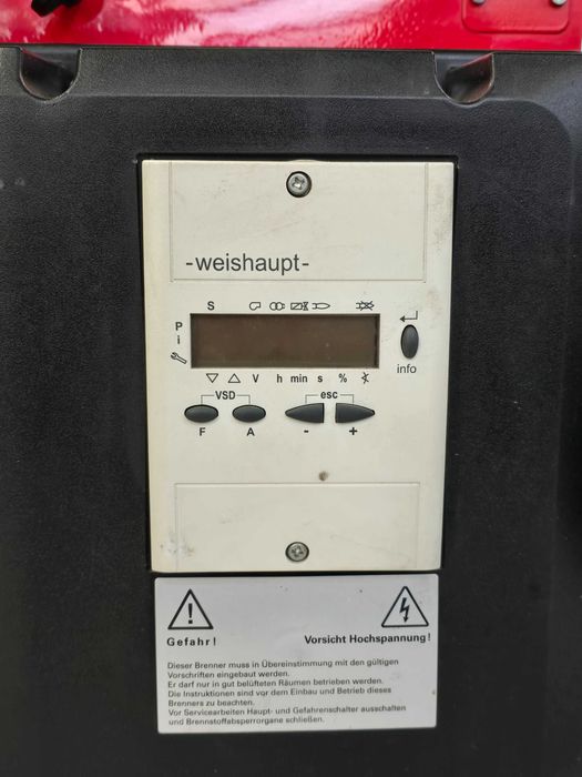 Palnik gazowy Weishaupt WM-G 10/3 ZM LN moc 125-900 kW modulowany